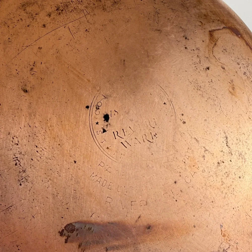 Vintage Revere Ware 1801 Copper Bottom Saucepan 7 Inch Pot Rome NY, No lid